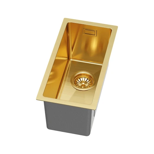 כיור יחיד יוקרתי Nano Gold Slim בעבודת יד